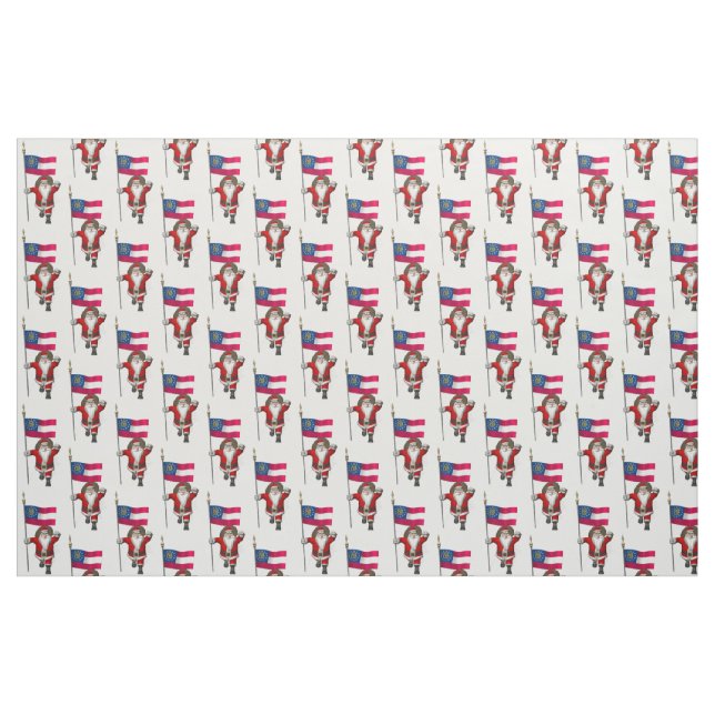 Jultomten kommer till Georgien Tyg (Fat Quarter)