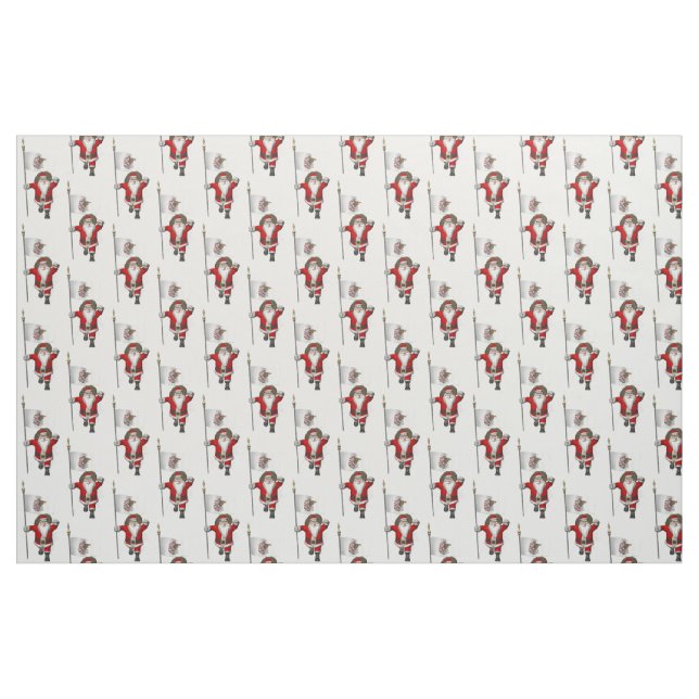 Jultomten kommer till Illinois Tyg (Fat Quarter)