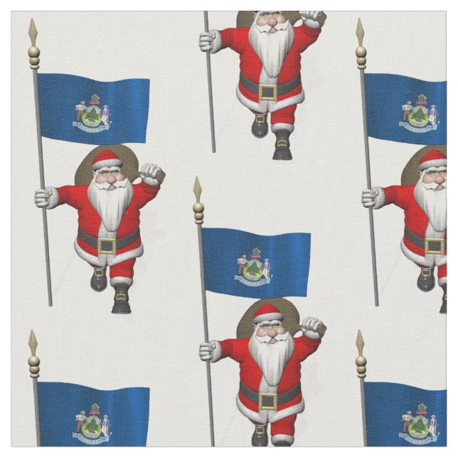 Jultomten kommer till Maine Tyg (Närbild)