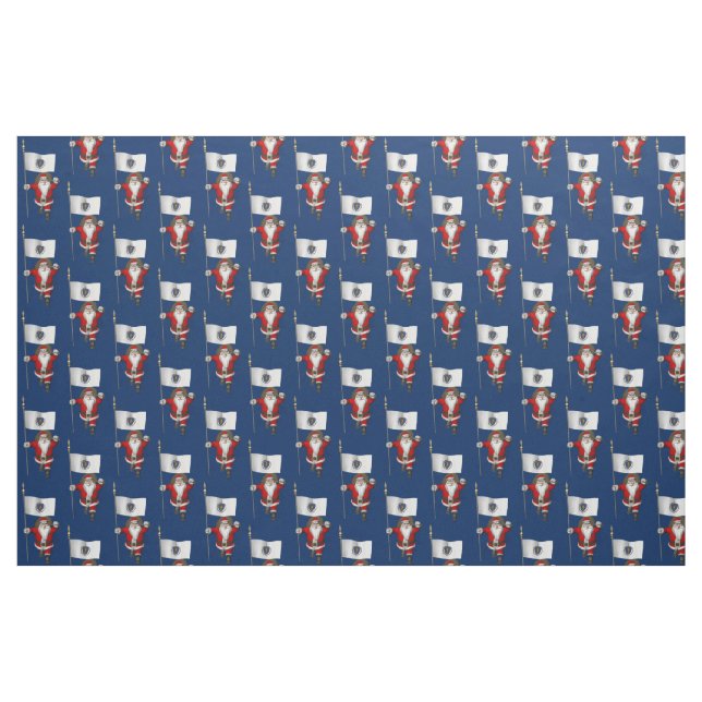 Jultomten kommer till Massachusetts Tyg (Fat Quarter)
