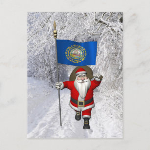 Jultomten kommer till New Hampshire Helg Vykort