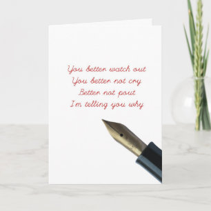 Jultomten kommer till stadskortet helgkort