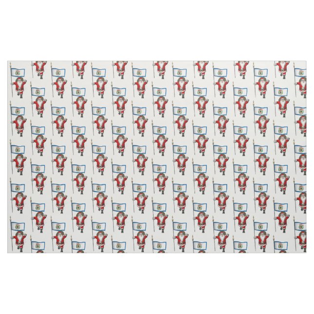 Jultomten kommer till Väster Virginia Tyg (Fat Quarter)