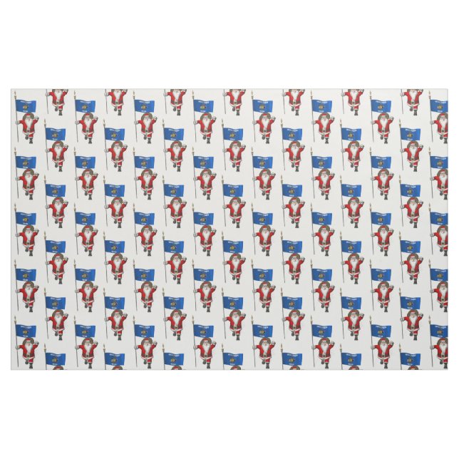 Jultomten kommer till Wisconsin Tyg (Fat Quarter)