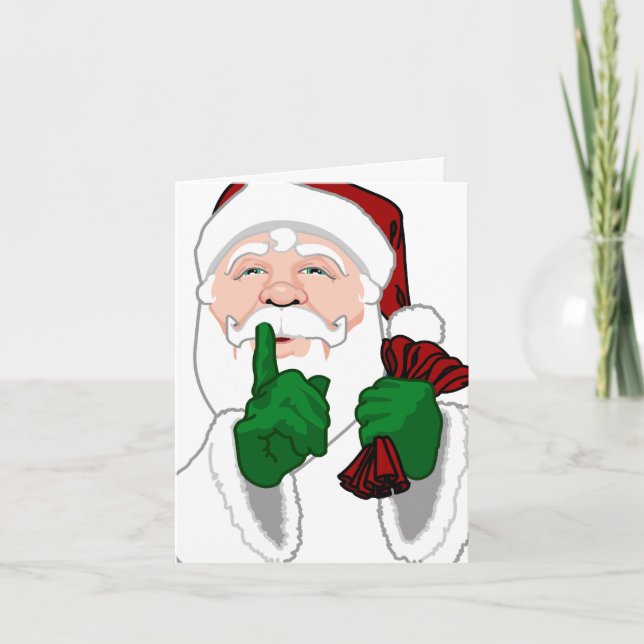 Jultomten-kort för julhälsning helgkort (Framsida)