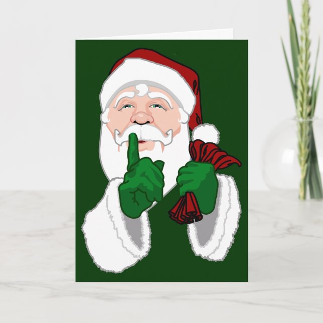 Jultomten-kort för julhälsning helgkort (Framsida)