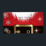 Jultomten Kostym Fraktsedel<br><div class="desc">Jultomten kostym och silver snöflingor. Klicka på symbolen om du vill ändra typsnitt stil,  färg och storlekt.</div>