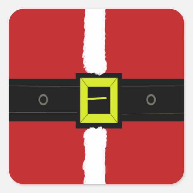 Jultomten Kostym Fyrkantigt Klistermärke (Framsida)