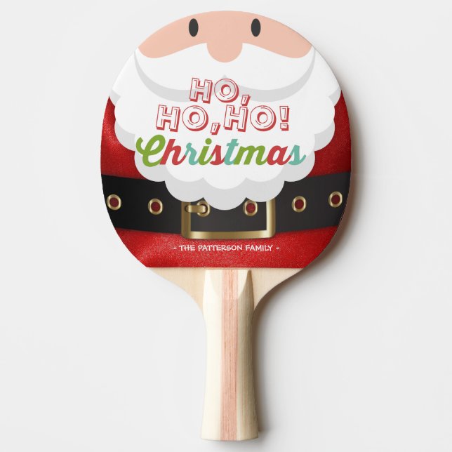 Jultomten Kostym Ho Ho Ho jul Gott nytt år Pingisracket (Framsidan)