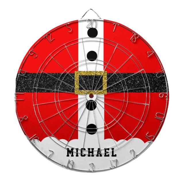 Jultomten Kostym nuny Modern Glitter Bälte Darttavla (Framsidan)