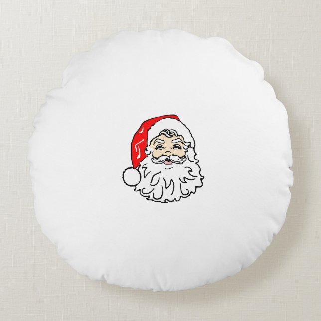 Jultomten kudde! rund kudde (Framsidan)