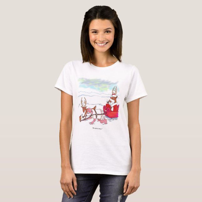 Jultomten Kupp kvinnor vit T-shirt (Hel framsida)