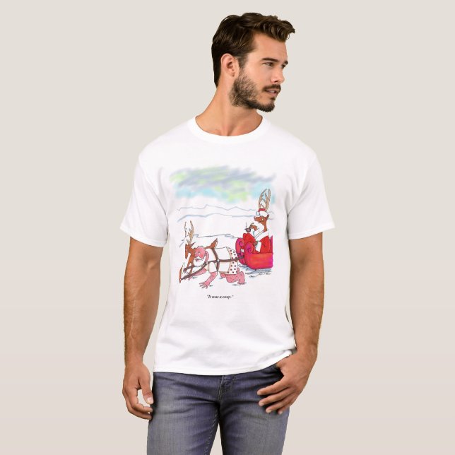 Jultomten Kupp manar vit T-shirt (Hel framsida)