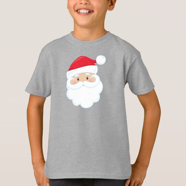 Jultomten, leende jultomten, jultomten, jul t shirt (Framsida)