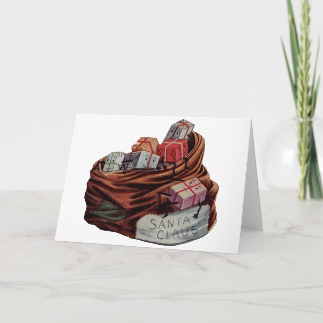 Jultomten Leksak Bag Helgkort (Framsida)