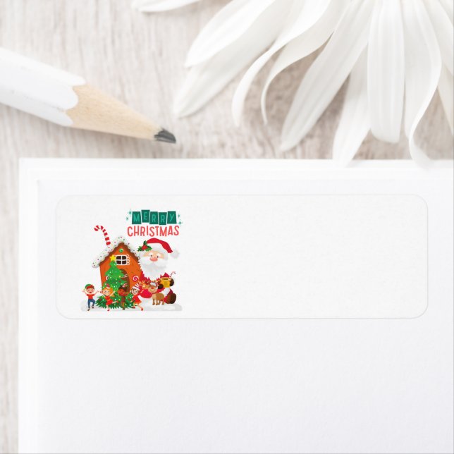 Jultomten letterhead returadress etikett (Insitu)
