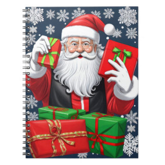 Jultomten Levererar Presenter Anteckningsbok