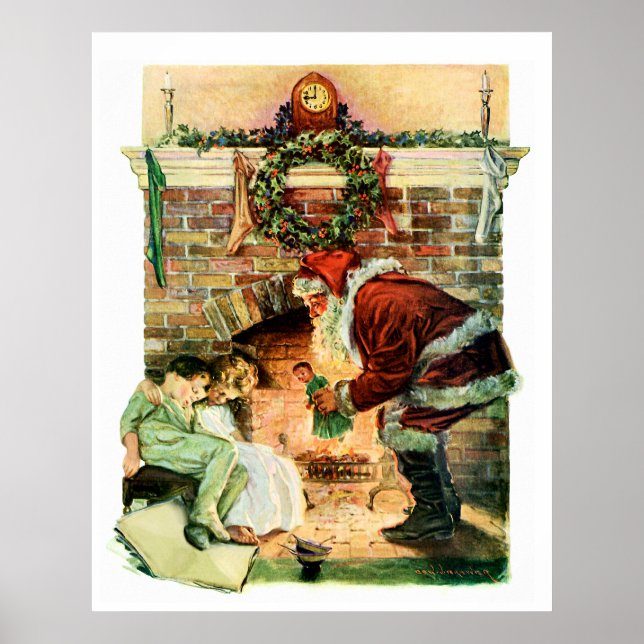 Jultomten Levererar Presenter Poster (Framsidan)