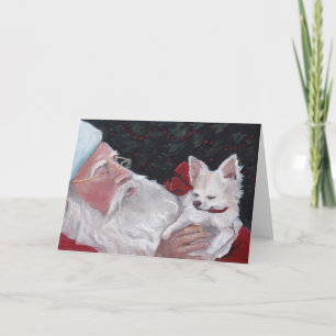 Jultomten / LH Chihuahua Hund-julkort Helgkort