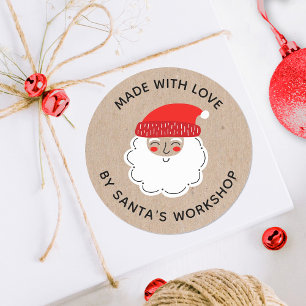 Jultomten Made med kärlek Speciell Delivery Runt Klistermärke