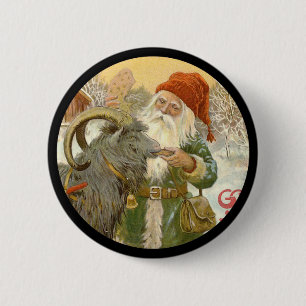 Jultomten matar den Yule geten en kaka Knapp