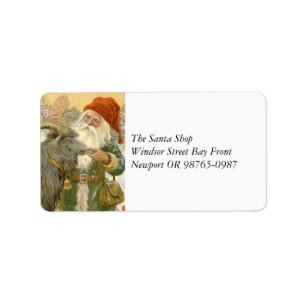 Jultomten Matar Yule Goat en Cookie Adressetikett