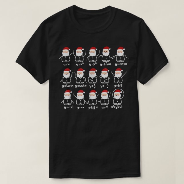 Jultomten Math Stick figurer Funny julmat T Shirt (Design framsida)