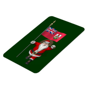 Jultomten med adress Bermuda Magnet