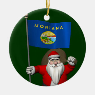 Jultomten med adress Montana Julgransprydnad Keramik