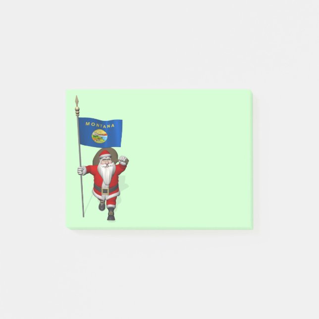 Jultomten med adress Montana Post-it Block (Framsida)