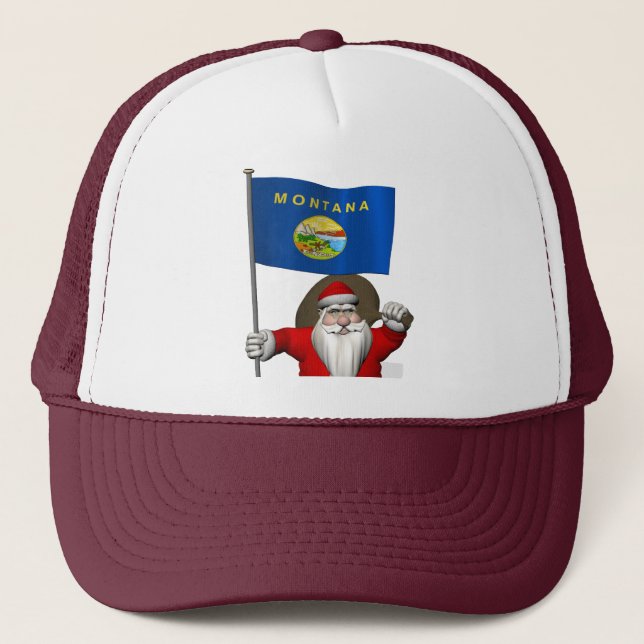 Jultomten med adress Montana Truckerkeps (Framsida)
