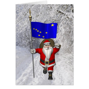Jultomten med Alaska Hälsningskort