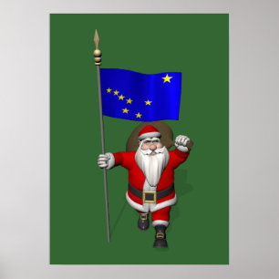 Jultomten med Alaska Poster
