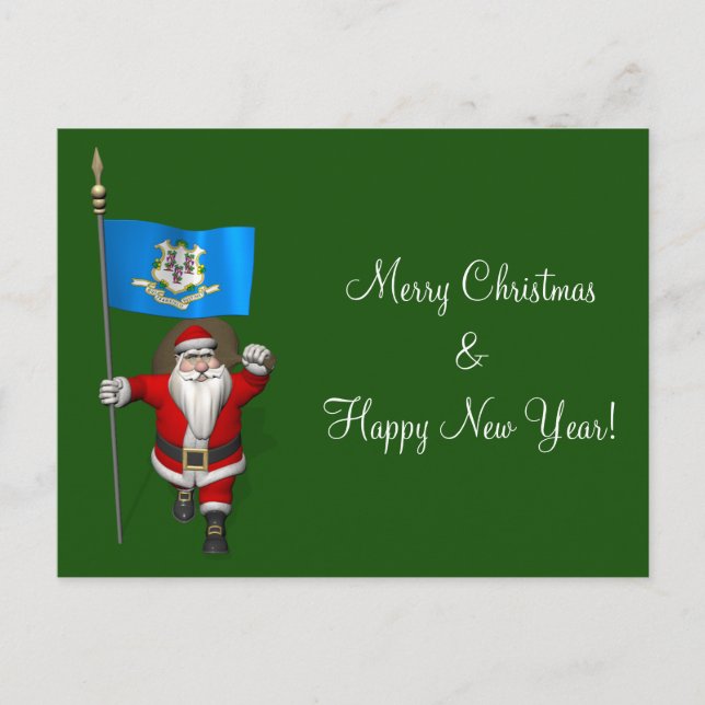 Jultomten med anslutningsmöjlighet helg vykort (Framsida)