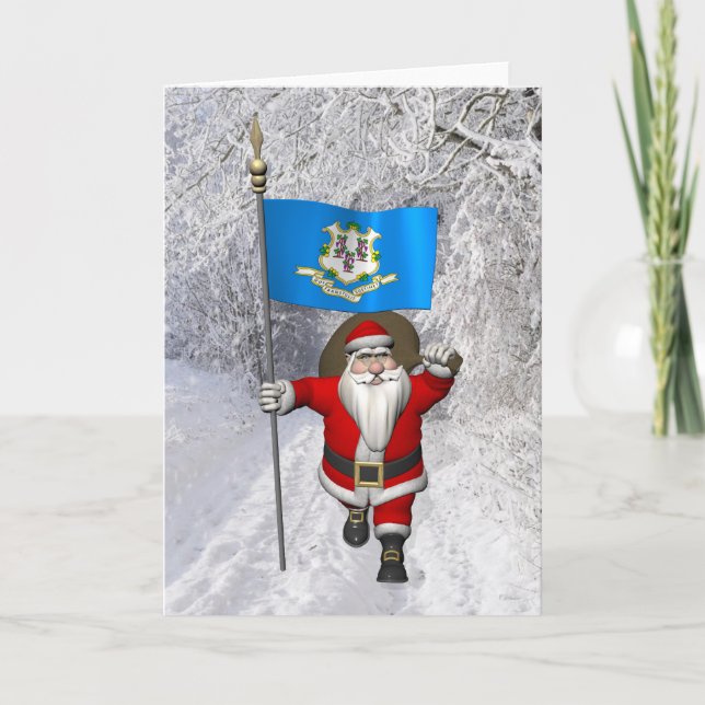 Jultomten med anslutningsmöjlighet helgkort (Framsida)