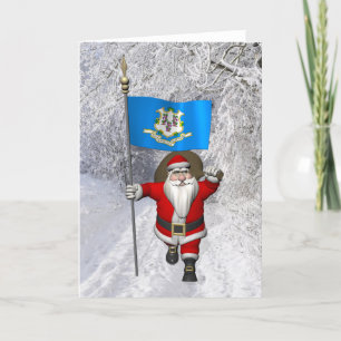 Jultomten med anslutningsmöjlighet helgkort