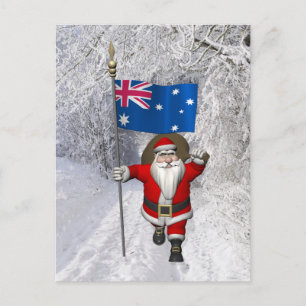 Jultomten med Australiens samtycke Helg Vykort