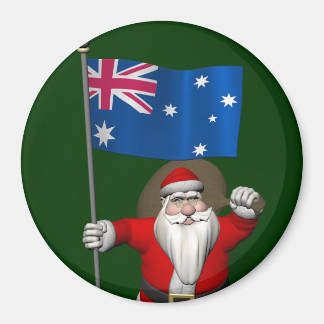 Jultomten med Australiens samtycke Magnet (Framsidan)