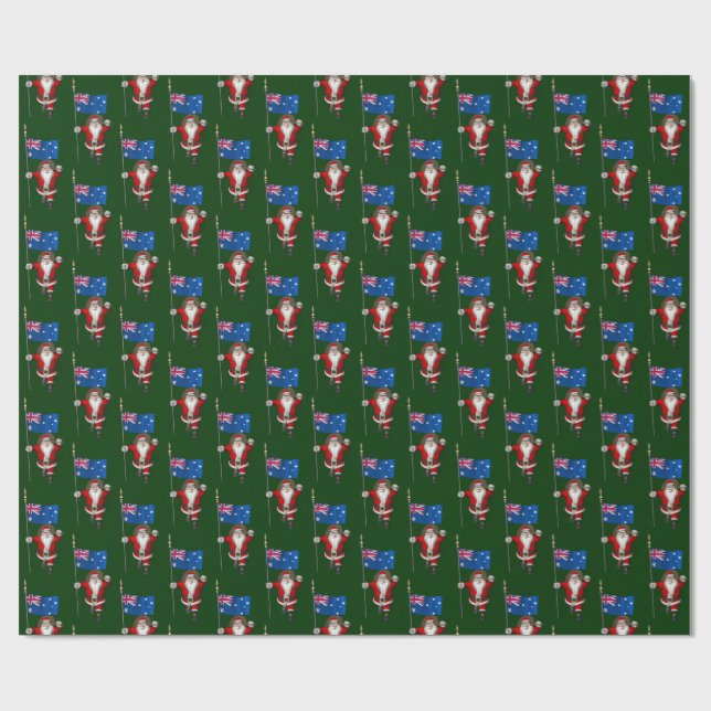 Jultomten med Australiens samtycke Presentpapper (Platt)