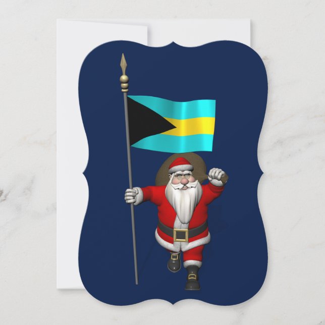 Jultomten med Bahamas inträde Julkort (Framsida)