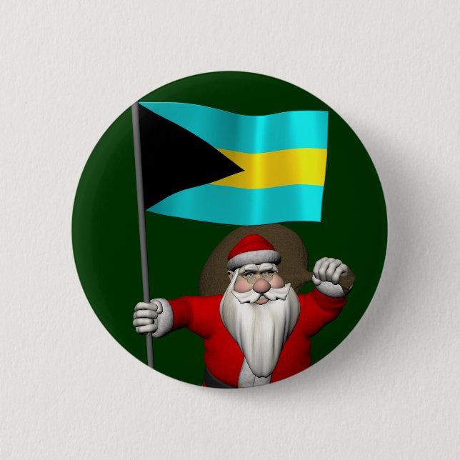 Jultomten med Bahamas inträde Knapp (Framsida)