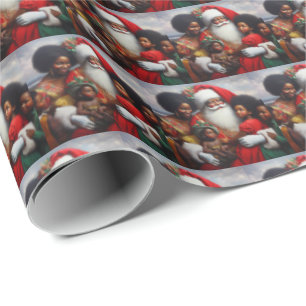 Jultomten med barn 7 presentpapper