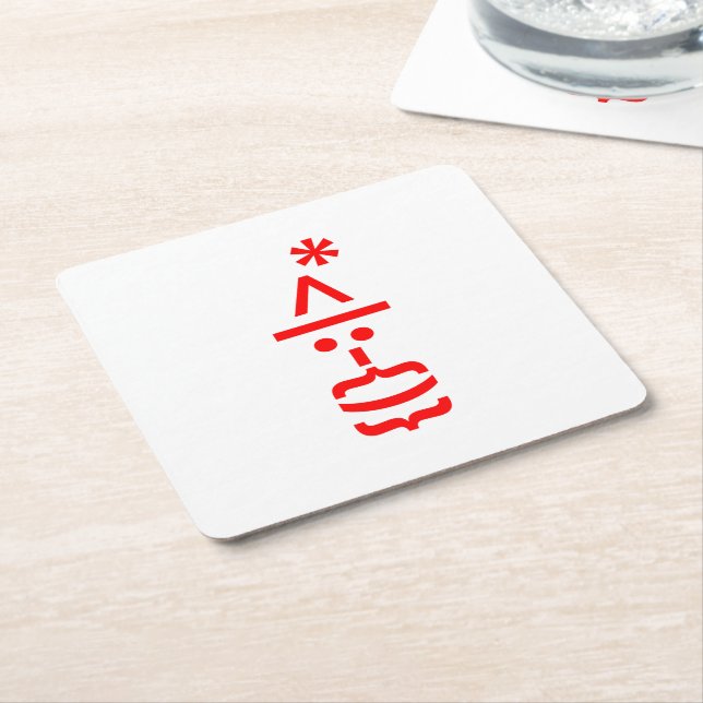 Jultomten med Beard-julafton Underlägg Papper Kvadrat (Vinklad)