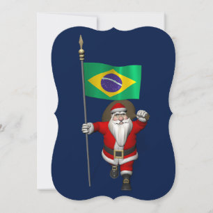Jultomten med brasilianska tecken julkort