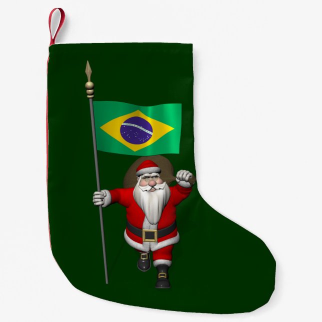 jultomten med brasilianska tecken liten julstrumpa (Framsidan)