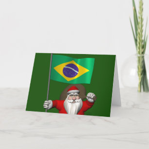 Jultomten med Brasilien som kandidatland Helgkort