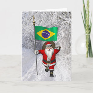 Jultomten med Brasilien som kandidatland Helgkort
