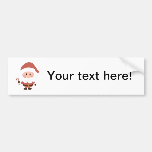 Jultomten med candy canetecknaden bildekal (Framsidan)