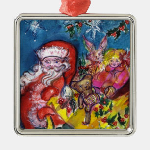 JULTOMTEN MED CHRISTMAS GIFTS OCH LEKSAKER JULGRANSPRYDNAD METALL