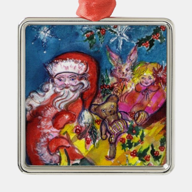 JULTOMTEN MED CHRISTMAS GIFTS OCH LEKSAKER JULGRANSPRYDNAD METALL (Framsidan)